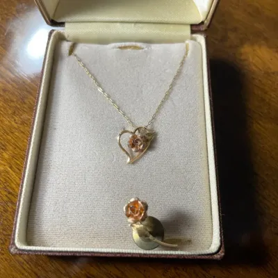 Heart and flower jewelry