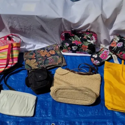 Lot of contemporary bags and purses