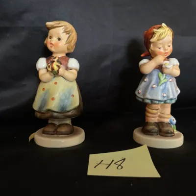 Lot of two girl hummel figurines