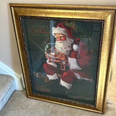 H believe santa framed picture 35 x 29 inches