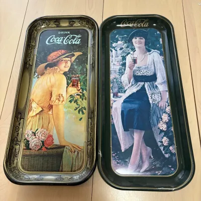 C7 coca cola serving trays set of two