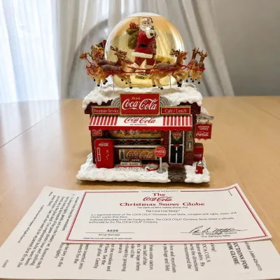 c2 Coca-Cola Christmas Snow Globe with Certificate of Authenticity - Danbury Mint, Music Box.jpg