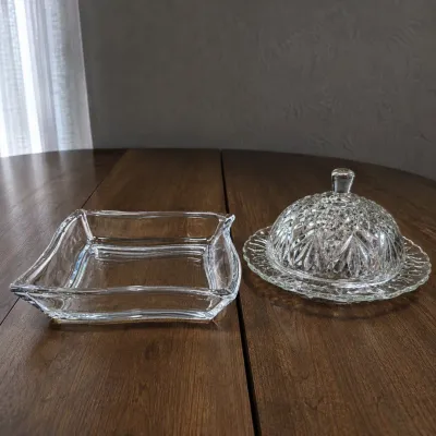 Hd 2 piece decorative glass kitchen display set