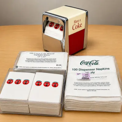 c18 Vintage Coca-Cola Napkin Dispenser with 2 Styles of Disposable Napkins.jpg
