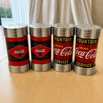 C3 coca cola salt and pepper shaker sets two distinct designs