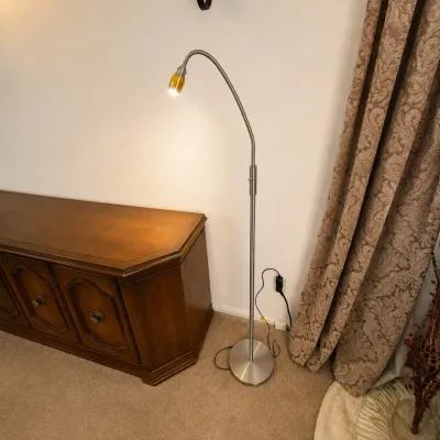 Ld daylight24 adjustable beam floor lamp with flexible neck