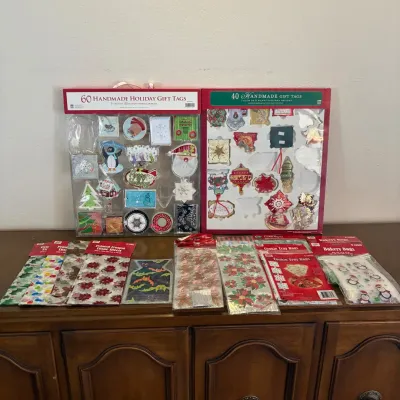 H holiday gift packaging assortment gift tags tissue sheets bags set