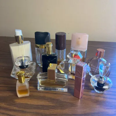 P vintage designer perfume collection este e lauder lanco me coty more