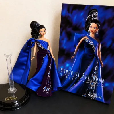 b Sapphire Splendor Barbie Doll by Bob Mackie - Rare Collector's Edition w Original Box .jpg