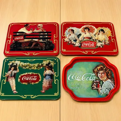 C12 coca cola wall decor and tray lot 4 piece set