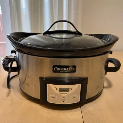 Lk crock pot slow cooker with removable ceramic insert