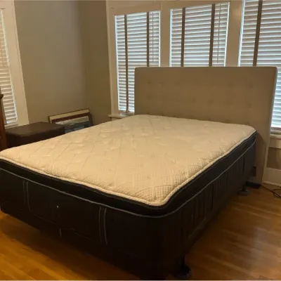 Mattress With Box Spring, Frame And Headboard 