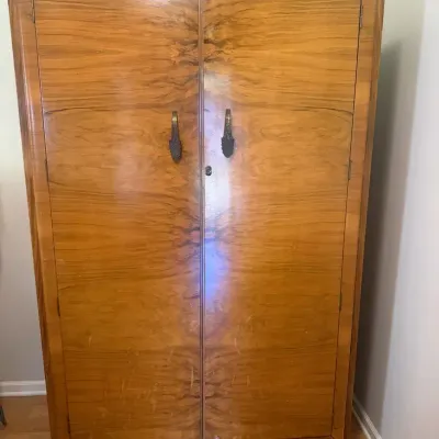  Vintage Sidney Brookes Furniture Double Door Wardrobe / Armoire 72”x 42” X21”
