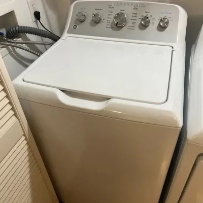 GE Top Load Washer with Deep Fill D27”W × 27”D × 44”HGTW538ASW0WS 4.6 Cu. Ft. 