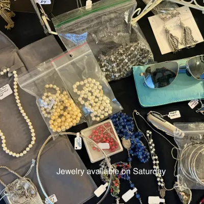 Jewelry will be available on Saturday