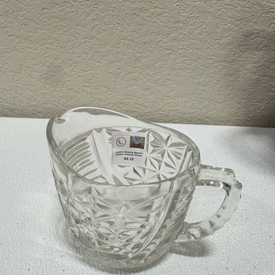 Anchor Hocking Stars and Bars Creamer Pitcher Riscam5-26-150