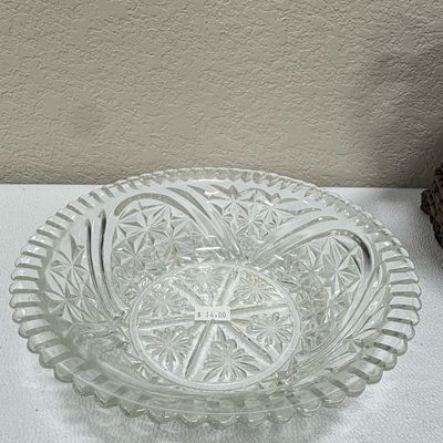 Anchor Hocking Stars and Bars Serving Bowl Riscam5-26-151