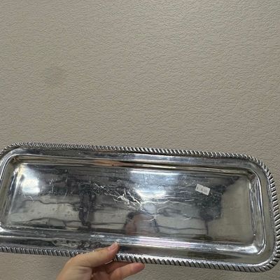 Rectangular Serving Tray with Rope Twist Rim Riscam5-26-142