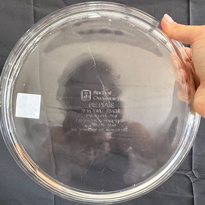 Anchor Hocking Glass Pie Plate Riscam5-26-46