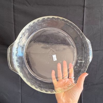 Vintage Pyrex #229 Clear Glass Pie Plate Riscam5-26-48