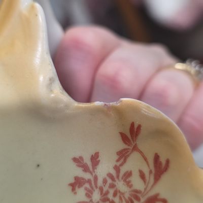 Victorian Era Porcelain Rose-Decorated Jardiniere