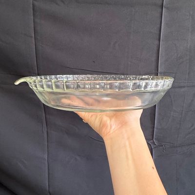 Vintage Pyrex #229 Clear Glass Pie Plate Riscam5-26-48