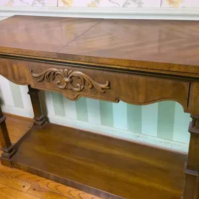 Vintage Wood Veneer Bar Server