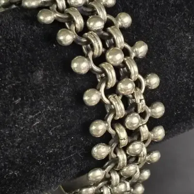 Mexican Sterling Silver Modernist Chain Link Bracelet