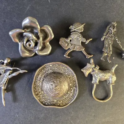 Sterling Silver Brooches
