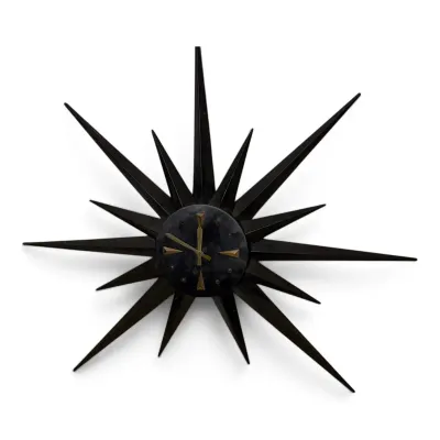 MCM Starburst Clock - 34”, Missing One Ray
