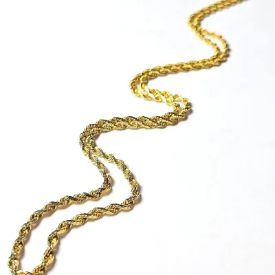 14k Marked Rope Chain Necklace 30"