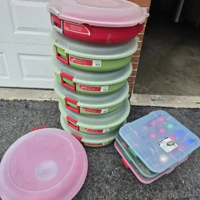 Sterilite Wreath & Ornament Storage Containers