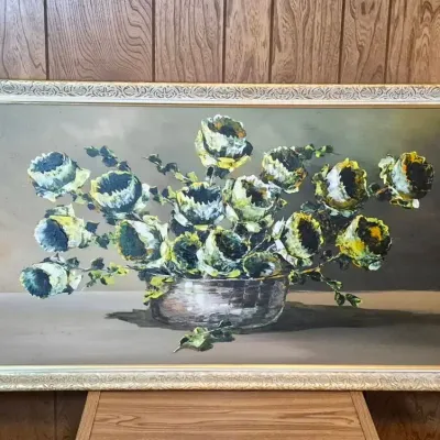 MCM Floral Still Life Panting Signed Laurenceau 