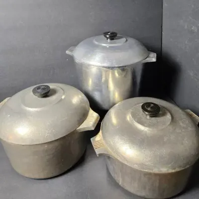 Vintage Magnalite Cookware with Lids - 5, 6 & 8 Quart