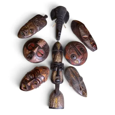 African Masks From Ghana And South Africa