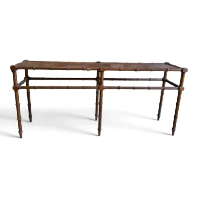 Vintage Faux Bamboo Console Table