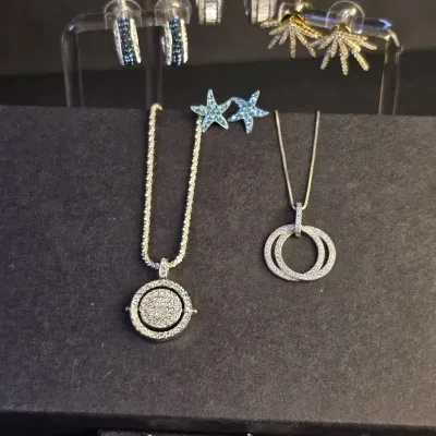 Swarovski Crystal, Sterling Silver & Rhinestone Earrings & Necklaces
