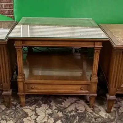 Vintage Wood Side Tables 