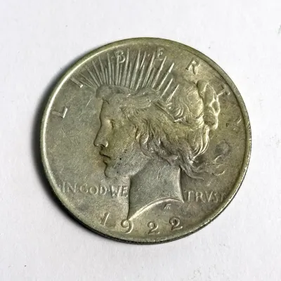 90% Silver 1922 Peace Dollar