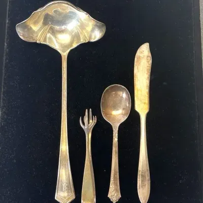 Sterling Silver Serving Utensils, 4pcs