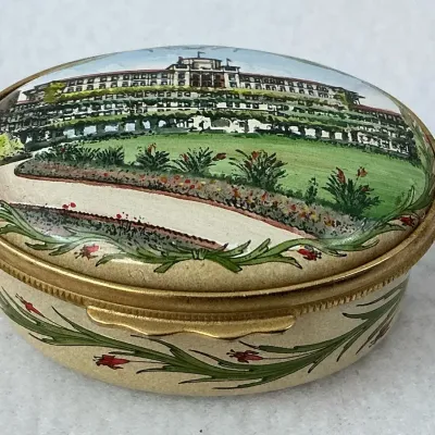 Halcyon Days Huntington Hotel Enamels Trinket Box