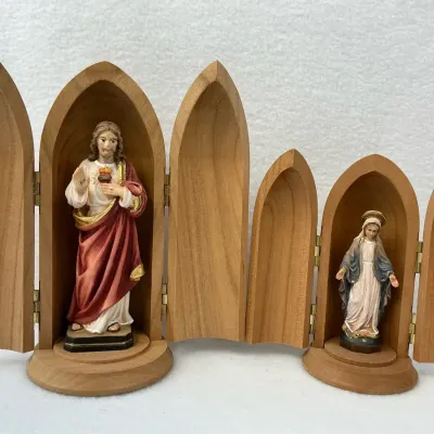 Pema Triptych Sacred Heart Of Jesus & Our Lady Of Grace