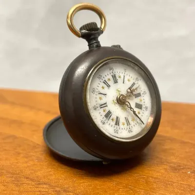 Aciet Garanti Antique Swiss-made Gunmetal Pocket Watch 