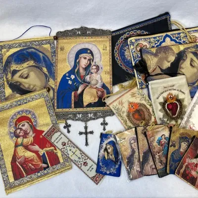 Catholic Woven Tapestries And Zipper Pouches