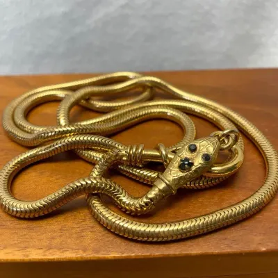Sapphire Snake Necklace Belt 