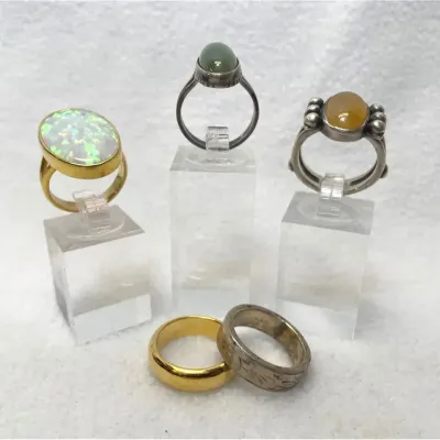 Sterling Silver Rings With Natural Stone