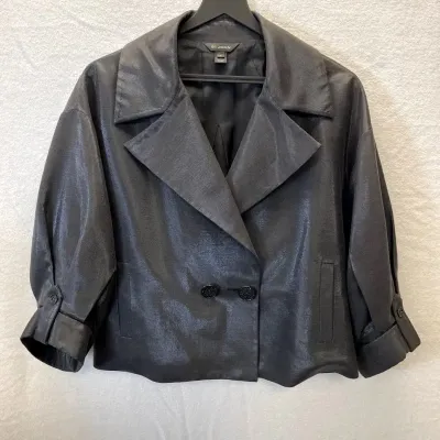 St. John Double Breasted Shimmer Cropped Jacket, Size 4