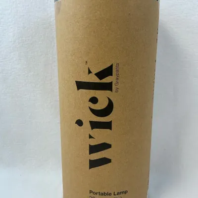 NIB Graypants Wick Portable LED Rechargeable Lamp Brass Finish #1