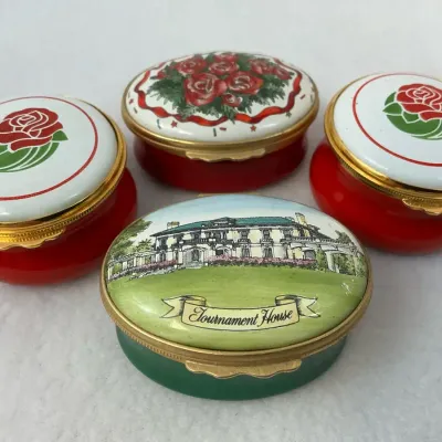 Pasadena Tournament of Roses Enamels Trinket Boxes, 4 Pcs