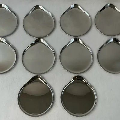Georg Jensen Mirror Polished Stainless Steel Wine Coasters, 10 Pcs